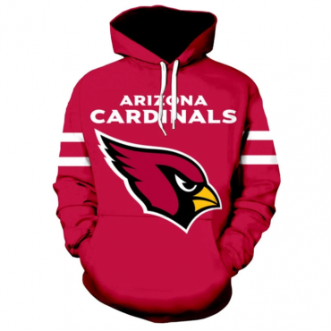 Arizona Cardinals 3D Hoodie Pink