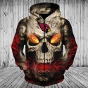 Arizona Cardinals 3D Hoodie Skull Sweatshirt