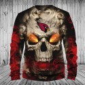 Arizona Cardinals 3D Hoodie Skull Sweatshirt