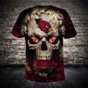 Arizona Cardinals Skull 3D T-shirt