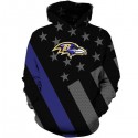 Baltimore Ravens 3D Hoodie Flag Sweatshirt