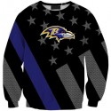 Baltimore Ravens 3D Hoodie Flag Sweatshirt
