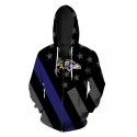Baltimore Ravens 3D Hoodie Flag Sweatshirt