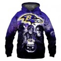 Baltimore Ravens 3D Hoodie Horror Sweatshirt