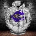 Baltimore Ravens 3D Hoodie Ice Sweatshirts