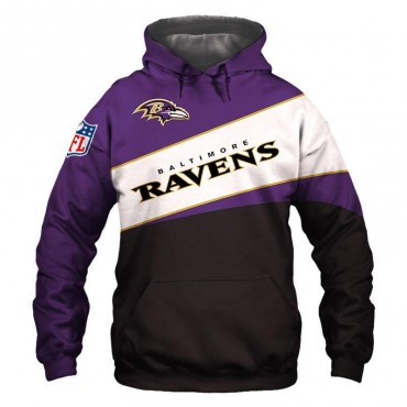 Baltimore Ravens 3D Hoodie Purple Sweatshirt