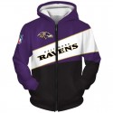 Baltimore Ravens 3D Hoodie Purple Sweatshirt