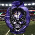 Baltimore Ravens 3D Hoodie Skull Sweatshirts