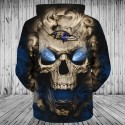 Baltimore Ravens 3D Hoodie Skull