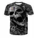 Baltimore Ravens 3D T-shirt Skull