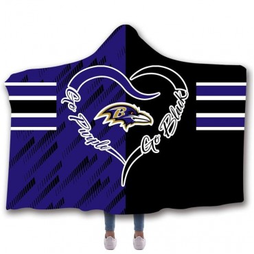 Baltimore Ravens Classic 3D Hooded Blanket