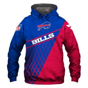 Buffalo Bills 3D Hoodie Red Blue Sweatshirt