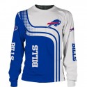 Buffalo Bills 3D Hoodie White Blue Jacket