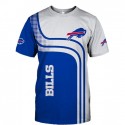 Buffalo Bills 3D Hoodie White Blue Jacket