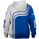 Buffalo Bills 3D Hoodie White Blue Jacket