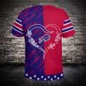 Buffalo Bills 3D T-shirt Casual Short Sleeve O-neck