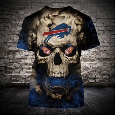 Buffalo Bills 3D T-shirt Skull