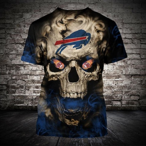 Buffalo Bills 3D T-shirt Skull