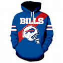 Buffalo Bills Awesome 3D Hoodie Blue Pullover