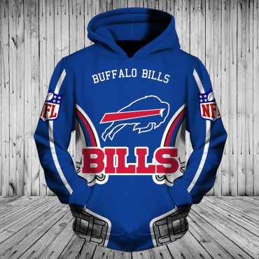 Buffalo Bills Hoodie 3D Blue Sweatshirt
