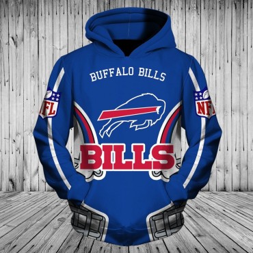 Buffalo Bills Hoodie 3D Blue Sweatshirt