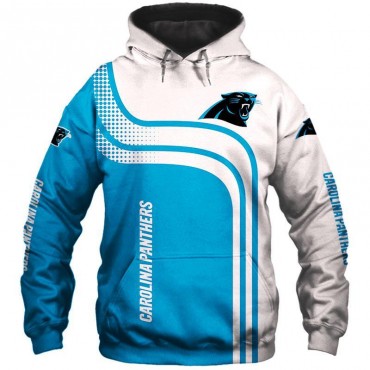 Carolina Panthers 3D Hoodie Blue White