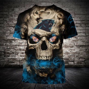 Carolina Panthers 3D T-shirt Skull