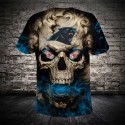 Carolina Panthers 3D T-shirt Skull