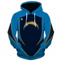 Chargers 3D Hoodie Blue and Black