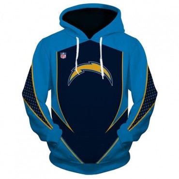 Chargers 3D Hoodie Blue and Black