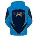 Chargers 3D Hoodie Blue and Black