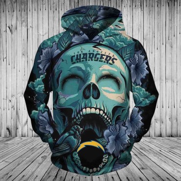 Chargers Hoodie 3D Flower