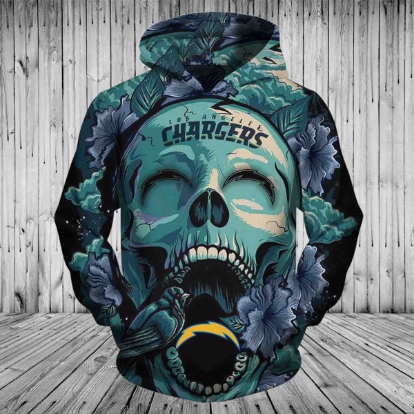 Chargers Hoodie 3D Flower