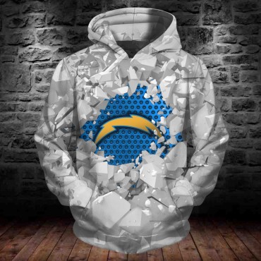 Chargers Hoodie 3D Ice