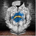 Chargers Hoodie 3D Ice