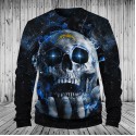 Chargers Hoodie 3D Sky Skull