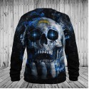 Chargers Hoodie 3D Sky Skull