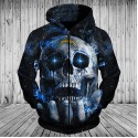 Chargers Hoodie 3D Sky Skull