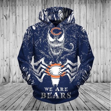 Chicago Bears 3D Hoodie Horror Movie Venom