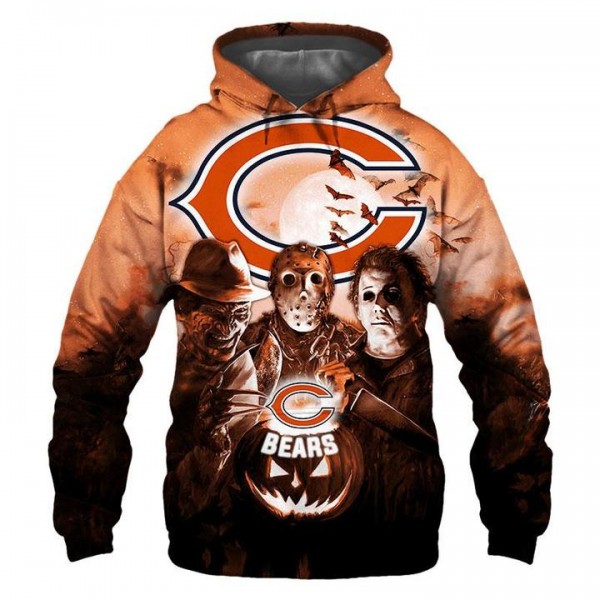 Chicago Bears 3D Hoodie Horror