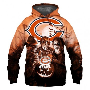 Chicago Bears 3D Hoodie Horror Jacket