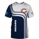 Chicago Bears 3D Hoodie White Blue Sweatshirt