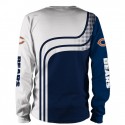 Chicago Bears 3D Hoodie White Blue Sweatshirt