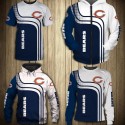 Chicago Bears 3D Hoodie White Blue Sweatshirt