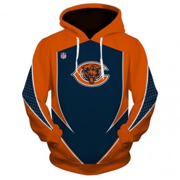 Chicago Bears 3D Hoodie Yellow Jacket