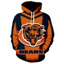 Chicago Bears 3D Hoodie Yellow Sweatshirt