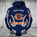 Chicago Bears Hoodie 3D Blue