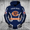 Chicago Bears Hoodie 3D Blue