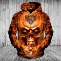 Chicago Bears Hoodie 3D Fire