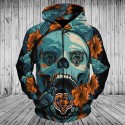 Chicago Bears Hoodie 3D Flowers